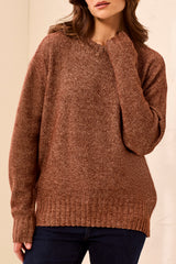 Tribal Crew Neck High Low Sweater | Hot Chocolate