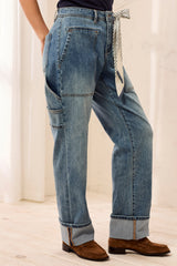 Tribal Audrey Carpenter w/ Removable Scarf | Misty Blue