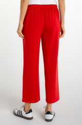 Liverpool Pull-On Wide Leg Crop| Fire Brick