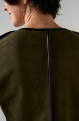 Liverpool Relaxed Open Front Jacket | Dark Olive