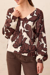 Tribal Wear 2 Ways Front to Back Sweater | Saddle Brown