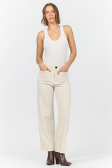 Dear John Audrey Wide Leg Corduroy | Egret