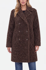 Liverpool Raglan Sleeve Double Breasted Coat | Teddy Brown