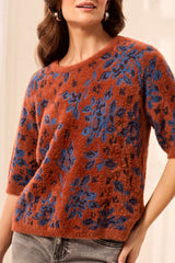 Tribal Elbow Sleeve Crew Neck Sweater | Maple