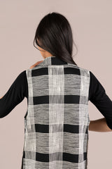 Sympli Cloud Long City Vest Print