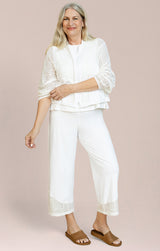Sympli Honeycomb Mesh Me Up Jacket | Abstract White