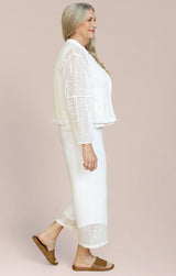 Sympli Honeycomb Mesh Me Up Jacket | Abstract White