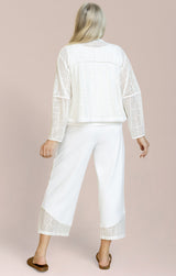 Sympli Honeycomb Mesh Me Up Jacket | Abstract White