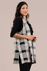 Sympli Cloud Long City Vest Print