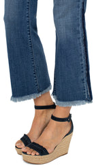 Liverpool Gia Glider Crop Flare with Fray Shadow | Tacoma