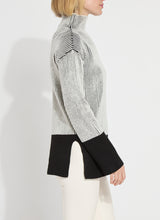 Lyssé  Alia Cozy Rib Pullover-Black/White