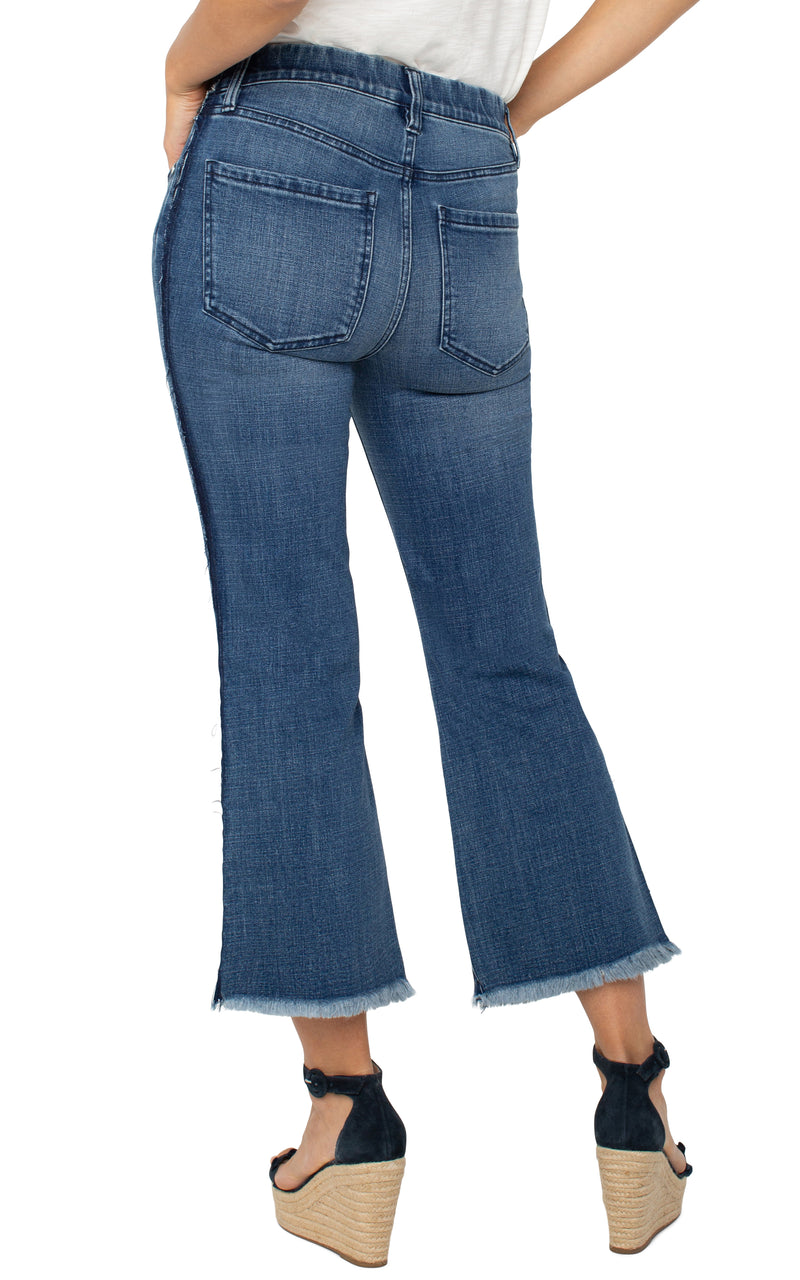 Liverpool Gia Glider Crop Flare with Fray Shadow | Tacoma