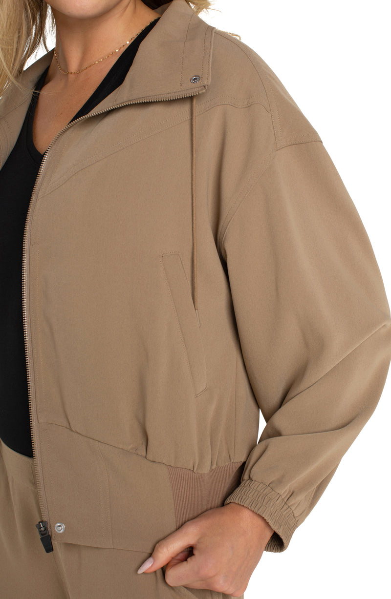 Liverpool Zip Up Dolman Jacket | Palo Santo