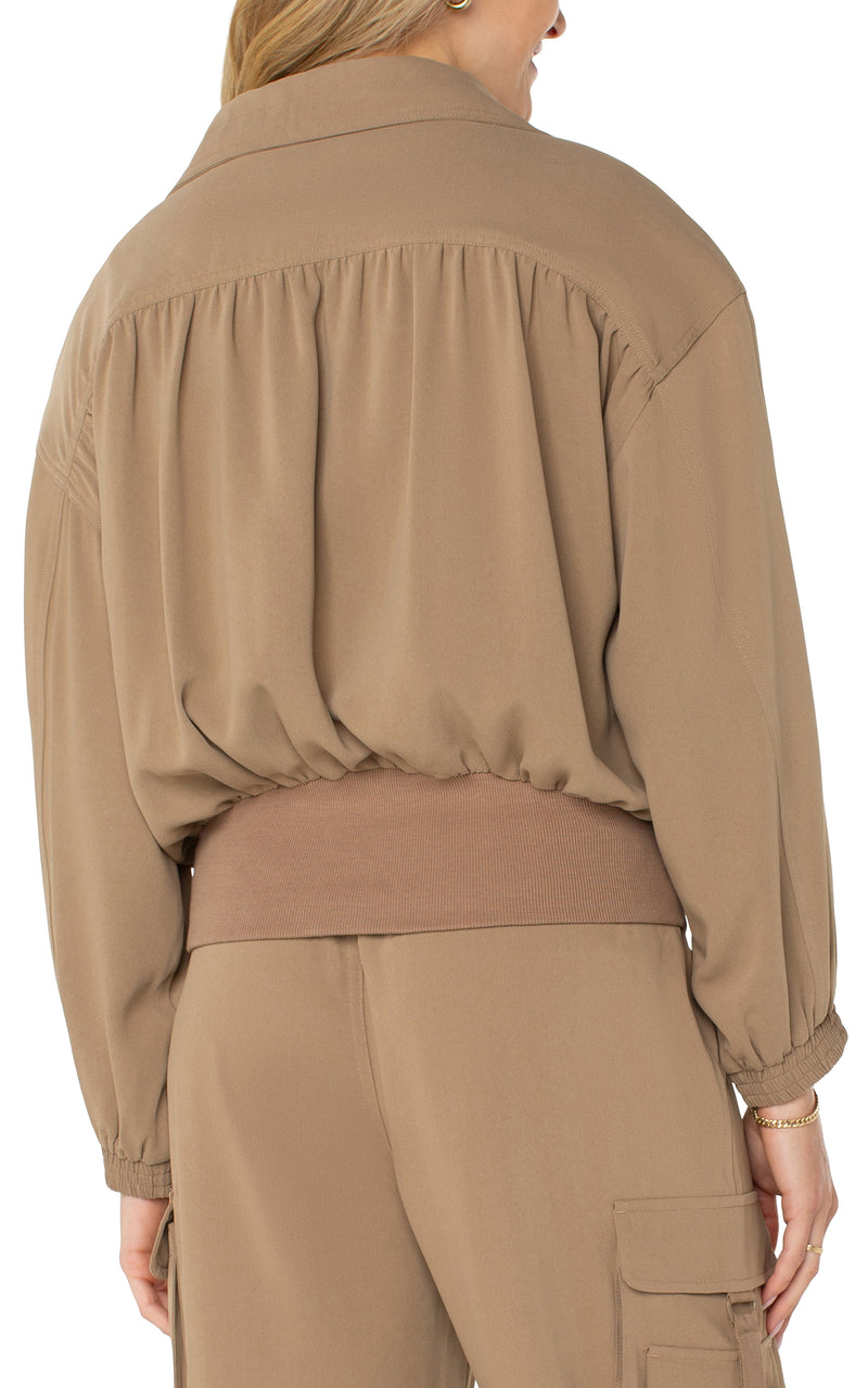 Liverpool Zip Up Dolman Jacket | Palo Santo