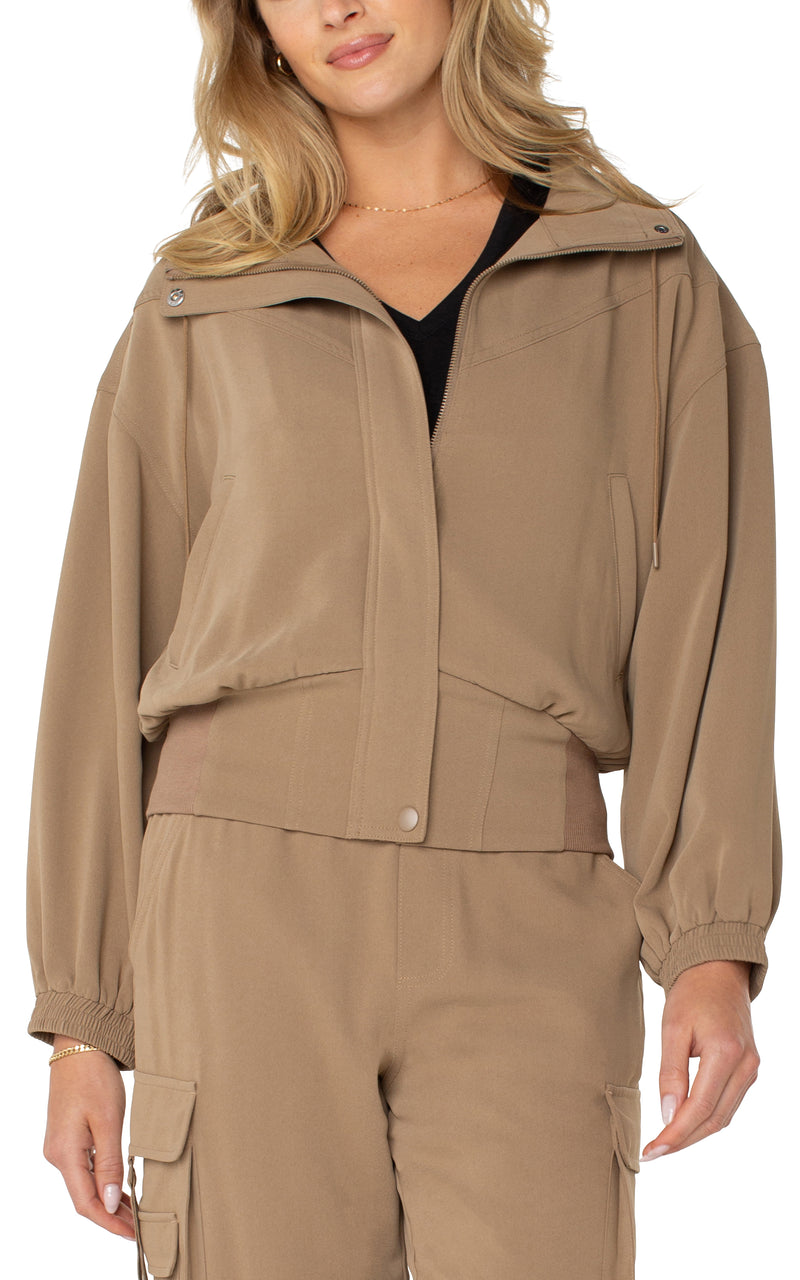 Liverpool Zip Up Dolman Jacket | Palo Santo