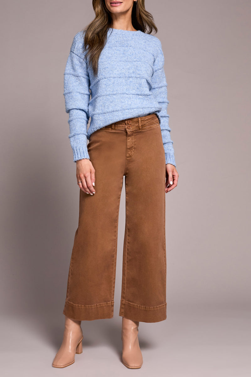 Tribal High-Rise Palazzo Pant | Walnut