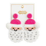 Mudpie Santa Beaded Earrings