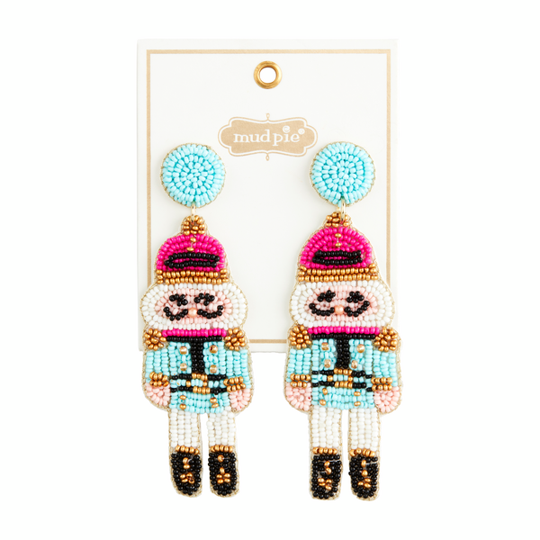 Mudpie Nutcracker Beaded Earrings