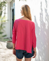 Mersea Catalina Slub Tee | Raspberry Pink
