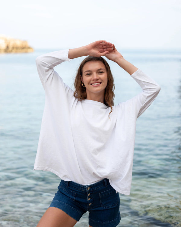 Mersea Catalina Slub Tee | White