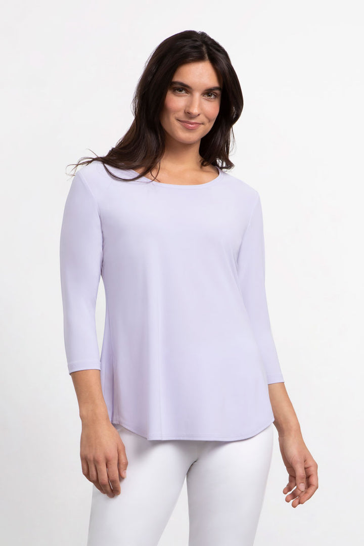 Sympli Go To Classic T-Shirt Relax 3/4 Sleeve Lavender