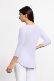 Sympli Go To Classic T-Shirt Relax 3/4 Sleeve Lavender